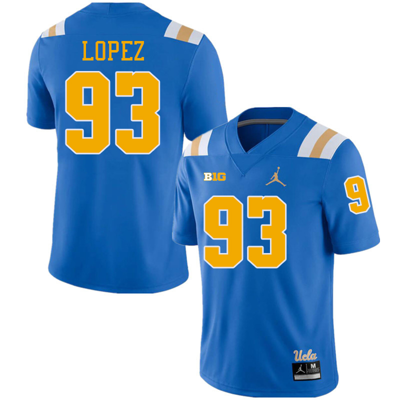 UCLA Bruins #93 R.J. Lopez Big 10 Conference College Football Jerseys Stitched Sale-Royal
